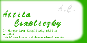 attila csapliczky business card